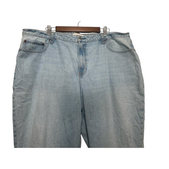 Abercrombie High Rise Loose Curvy jeans Womens 35 20 Blue Light Wash Flare Leg - Picture 7 of 14